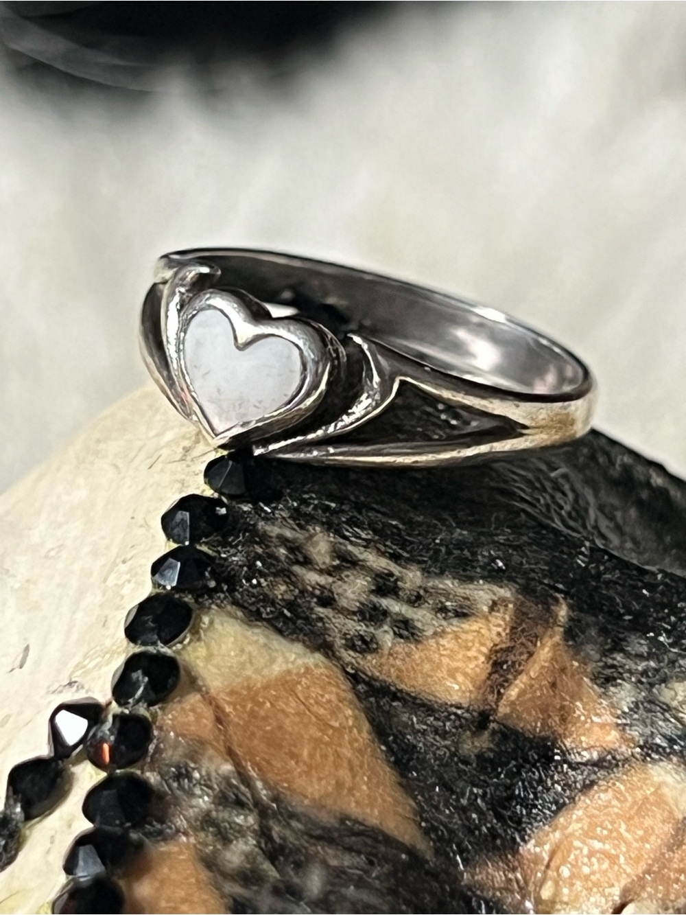 Sterling Silver MOP Heart